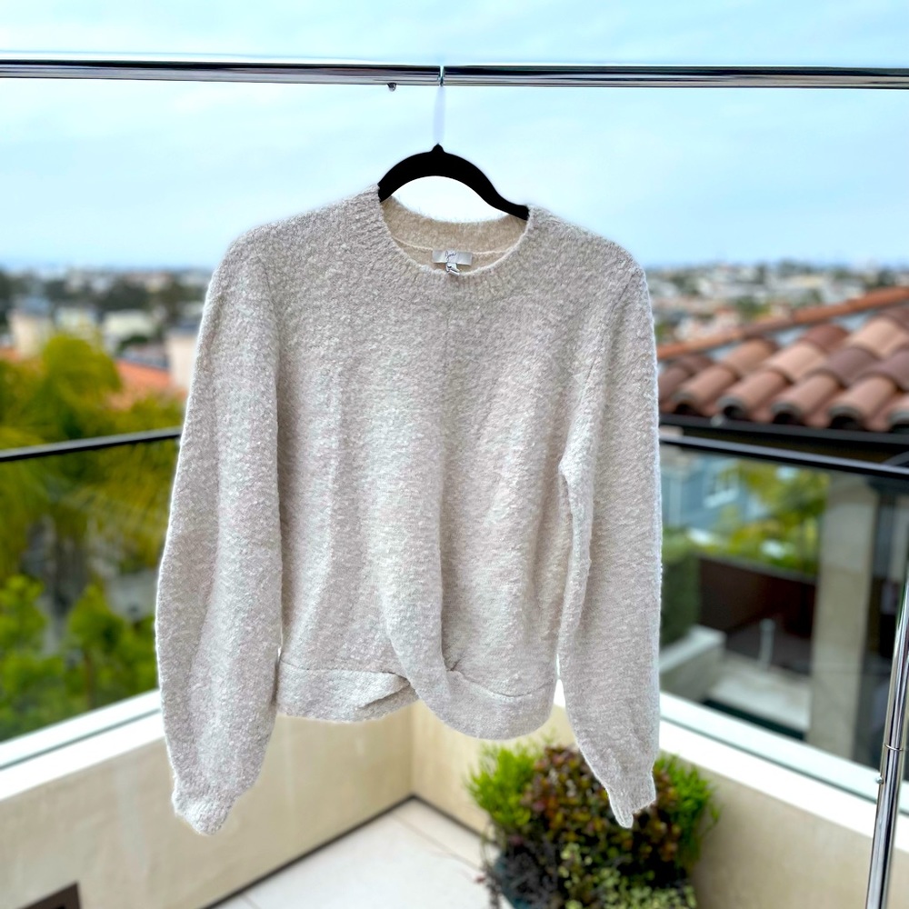 joie twist-front cropped sweater